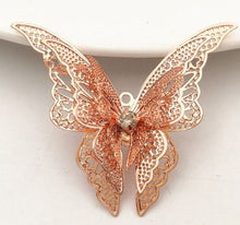 Load image into Gallery viewer, Butterfly cake decorations 3d Metal lace
