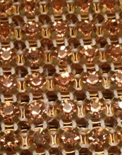 Load image into Gallery viewer, Real crystal Rose gold  rhinestone Diamante cake trim banding by Crystal wedding uk
