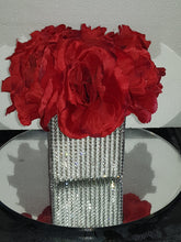 Load image into Gallery viewer, Table centrepiece,Rose and rhinestone crystal, wedding table decor
