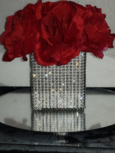 Load image into Gallery viewer, Table centrepiece,Rose and rhinestone crystal, wedding table decor

