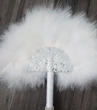 Load image into Gallery viewer, Feather Fan  bouquet luxury  alternative  Bouquet  Great Gatsby wedding style -ANY COLOUR  Artificial ,Alternative bouquet

