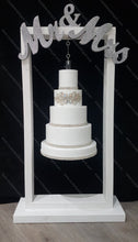 Load image into Gallery viewer, Cake hanger stand, cake frame  + 5 tier acrylic cake kit, wooden Hanger stand 100cm, Personalised Rustic  custom Suspended cake frame
