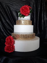 Load image into Gallery viewer, Sequin cake separators, cake dividers,  round or square
