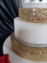 Load image into Gallery viewer, Sequin cake separators, cake dividers,  round or square

