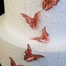 Load image into Gallery viewer, Butterfly cake decorations 3d Metal lace
