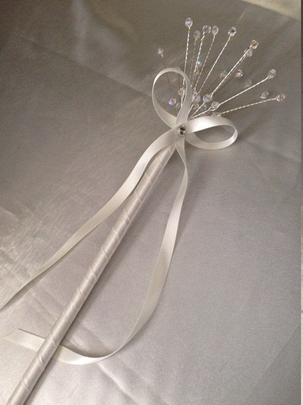 Crystal flower girl wand