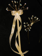Load image into Gallery viewer, Crystal flower girl wand plus matching crystal head band
