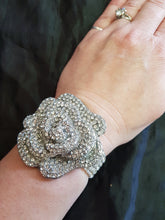 Load image into Gallery viewer, Wrist corsage  4 pieces ,Crystal Rose Wedding Cuff, bridesmaid Bracelet,  Rose gold by Crystal wedding uk
