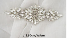 Load image into Gallery viewer, Rose gold crystal Flower wrist corsage, Wedding cuff, BRIDAL WRISTLET
