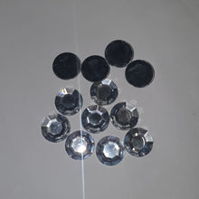 Load image into Gallery viewer, Clear Acrylic Gemstones 18mm  rhinestone flat back diamante 20pc by Crystal wedding uk
