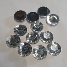 Load image into Gallery viewer, Clear Acrylic Gemstones 18mm  rhinestone flat back diamante 20pc by Crystal wedding uk

