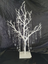Load image into Gallery viewer, Crystal manzanita tree, 2 sizes , Tall wedding table decor, white wedding tree, Table centrepiece, by Crystal wedding uk

