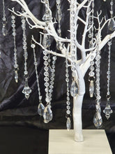 Load image into Gallery viewer, Crystal manzanita tree, 2 sizes , Tall wedding table decor, white wedding tree, Table centrepiece, by Crystal wedding uk
