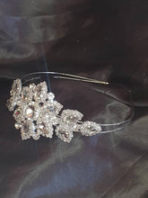 Load image into Gallery viewer, Flower crystal tiara. hair piece  wedding tiara hair band
