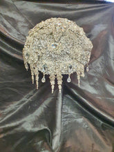 Load image into Gallery viewer, Crystal brooch bouquet, jeweledge  bouquet, alternative Great Gatsby style wedding flowers.
