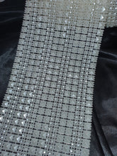 Load image into Gallery viewer, Pearl stud, effect ribbon banding  cake ribbon  many widths  1 meter.
