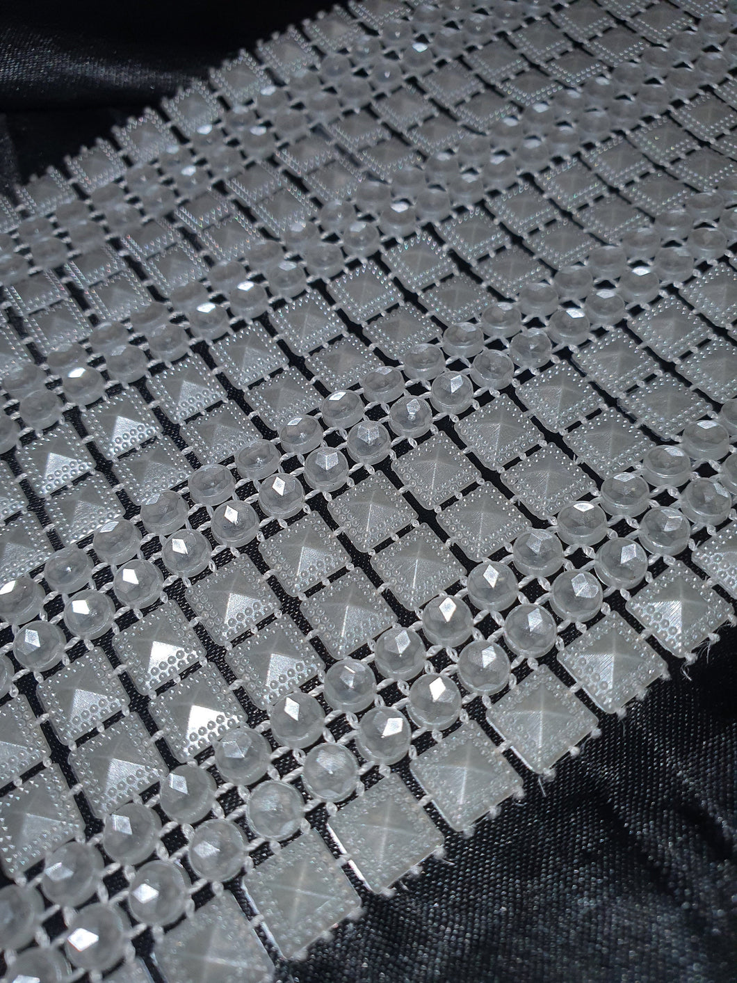 Pearl stud, effect ribbon banding  cake ribbon  many widths  1 meter.