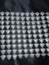 Load image into Gallery viewer, Heart ribbon, Pearl effect ribbon banding  cake ribbon  many widths  1 meter.
