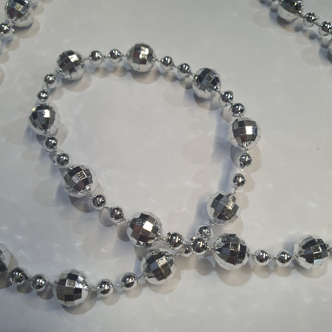 Bead garland trim, silver or gold ribbon banding  cake decor  many widths  1 meter.