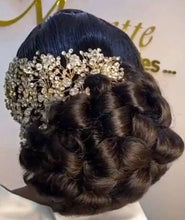 Load image into Gallery viewer, large Vintage  inspired crystal tiara hair band wrap  , hair piece by Crystal wedding uk
