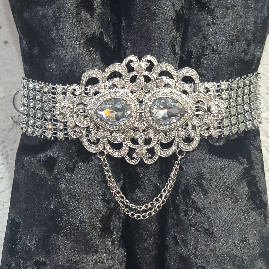 Crystal drapeTie Backs, rhinestone Curtains hold backs, magnetic holders