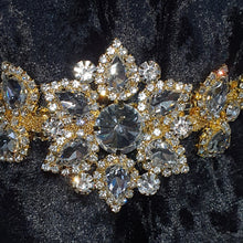 Load image into Gallery viewer, Crystal Tie Backs, Slim Curtains hold backs, magnetic holder
