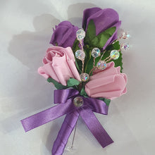 Load image into Gallery viewer, Rose fall Crystal  cascade bouquet Wedding bridal flowers
