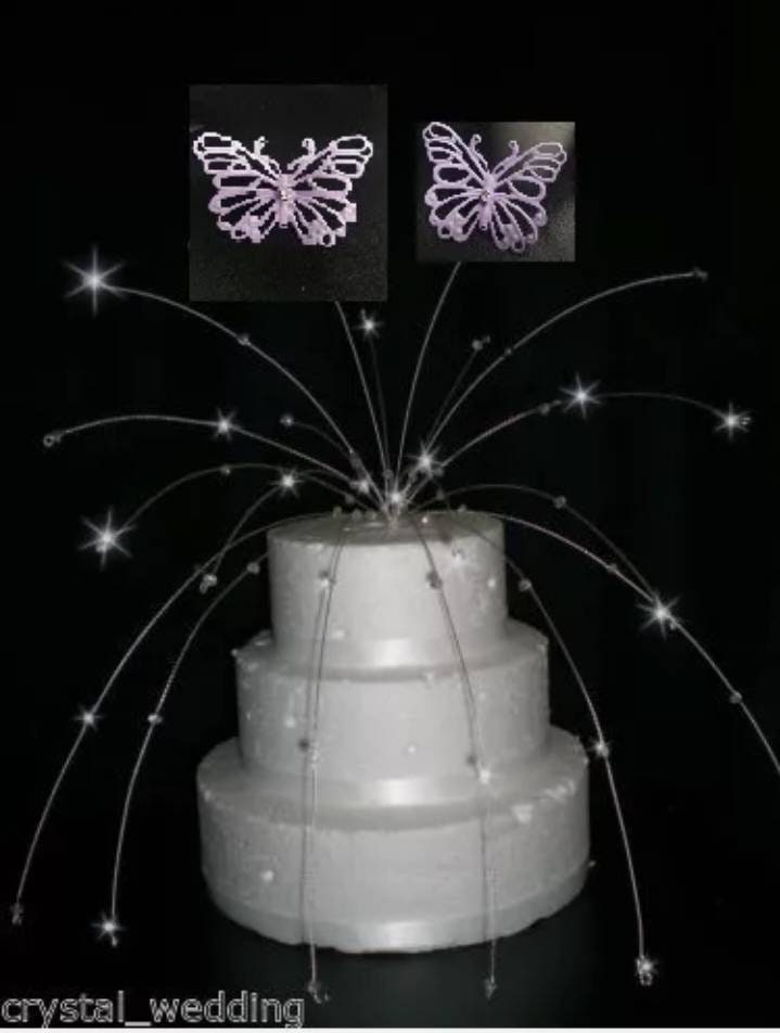 Butterfly Cascade  Cake  topper  for a wedding or engagement  cake.