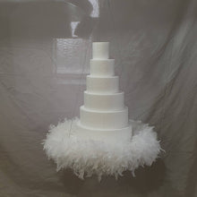 Load image into Gallery viewer, Feather hanging swing cake platform plus Cake hanger stand frame   180cm, Suspended cake stand heavy duty holds 200lbs by Crystal wedding uk
