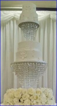 Crystal cake stand, 2 tier set ,10