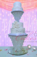 Load image into Gallery viewer, Crystal cake stand, 2 tier set ,8&quot; &amp; 14&quot; CHANDELIER DESIGN Faux crystal by Crystal wedding uk
