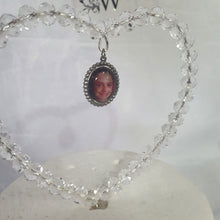 Load image into Gallery viewer, Photo Crystal  heart cake topper by Crystal wedding uk

