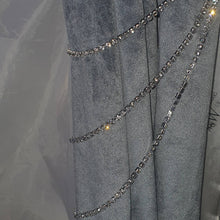 Load image into Gallery viewer, Crystal  draped. Tie Backs Curtains hold backs, voile holders  1 pair . by Crystal wedding uk
