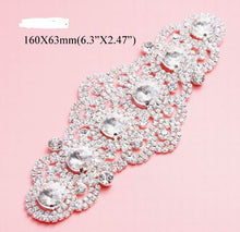 Load image into Gallery viewer, Wedding Cuff,  Vintage Glam,Art Deco, Crystal rhinestone  bracelet. by Crystal wedding uk
