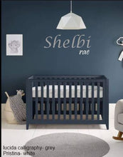Load image into Gallery viewer, Custom acrylic name sign | Cloud name sign | Girl Name Sign | Above crib sign | Baby gift | Layered Name Sign | Large acrylic name sign boy
