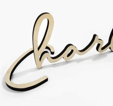 Load image into Gallery viewer, Custom wood name sign | Cloud name sign | Girl Name Sign | Above crib sign | Baby shower gift | Layered Name Sign | Large wood name sign boy

