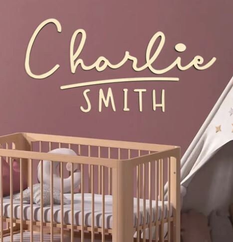 Custom wood name sign | Cloud name sign | Girl Name Sign | Above crib sign | Baby shower gift | Layered Name Sign | Large wood name sign boy