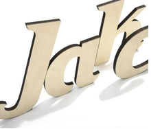 Load image into Gallery viewer, Custom wood name sign | Cloud name sign | Girl Name Sign | Above crib sign | Baby shower gift | Layered Name Sign | Large wood name sign boy
