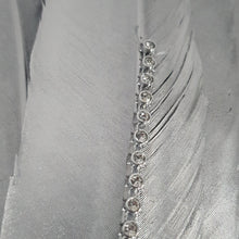 Load image into Gallery viewer, Wedding feather fan, SILVER OR GOLD brides ostrich fan, wedding hand fan, Great Gatsby  any colour as custom made by Crystal wedding uk
