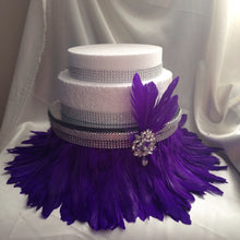 Load image into Gallery viewer, Feather wedding cake stand + divider , set of 2 by Crystal wedding uk

