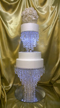 Load image into Gallery viewer, Crystal cake stand, 2 tier set ,6&quot; &amp; 12&quot; CHANDELIER DESIGN Faux crystal by Crystal wedding uk
