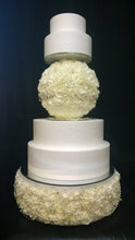 Load image into Gallery viewer, Wedding cake stand display,Pearl rose ball separator and cake stand set of 2
