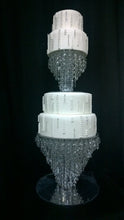 Load image into Gallery viewer, Crystal cake stand, 2 tier set ,8&quot; &amp; 12&quot; CHANDELIER DESIGN Faux crystal by Crystal wedding uk
