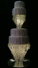 Load image into Gallery viewer, Crystal cake stand, 2 tier set ,6&quot; &amp; 12&quot; CHANDELIER DESIGN Faux crystal by Crystal wedding uk
