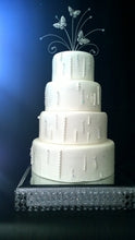 Load image into Gallery viewer, Crystal effect  wedding cake stand  slim design -  all sizes round and square
