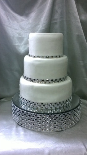 Diamante stud Crystal effect cake  + 3m free Diamante Trim round or square all sizes