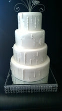 Load image into Gallery viewer, Crystal effect  wedding cake stand  slim design -  all sizes round and square
