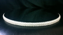 Load image into Gallery viewer, Diamante Rhinestone cake stand, platform plate White or ivory pearl &amp; real glass crystals
