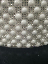 Load image into Gallery viewer, Large Pearl &amp; real rhinestone design cake stand- round or square all sizes

