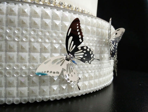 4 x Butterfly  cake  decorations topper by Crystal wedding uk